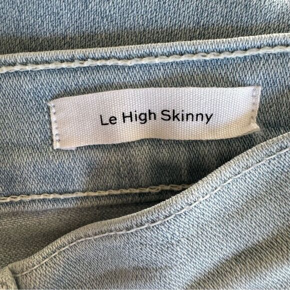 Frame Le High Skinny Distressed Stretch Skinny Jeans Light Wash Rush 28 - Picture 14 of 16